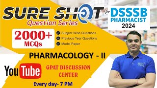 DSSSB PHARMACIST SURE SHOT MCQ | PHARMACOLOGY-II (121-150) DSSSB PHARMACIST QUESTIONS #pharmacist 😍🎯