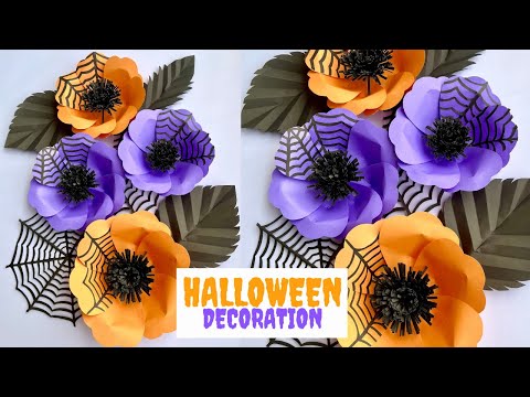 Halloween Decoration Ideas/ Halloween Paper Flower/ Halloween Paper Crafts/ Halloween 2023