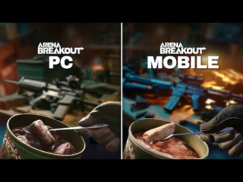 Arena Breakout Mobile vs Infinite (PC) | Weapons, Food, Drinks and Healing Animation Comparison