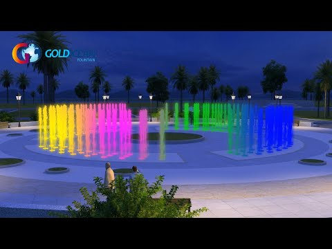 Outdoor Park Multimedia Music Dancing Floor Fountain Design