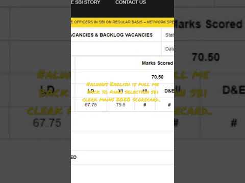 #sbi clerk #mains scorecard #2020 #karnataka #ibps #always English only pull me back