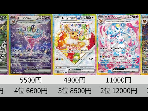 【ポケカ】1日で高騰しすぎ！イーブイ暴騰！やばすぎ！最新相場ランキング テラスタルフェスex SR以上【Pokémon cards】Marketprice of Prismatic Evolution