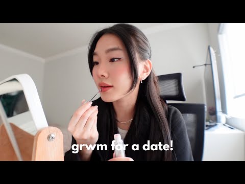 GRWM for a date! │ korean makeup products, dinner date vlog