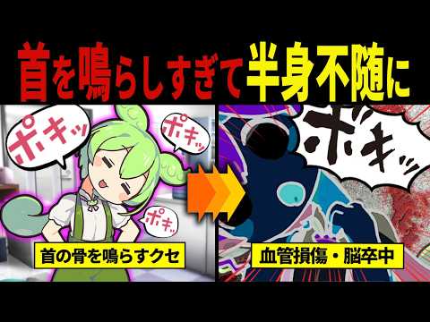 【実話】首をポキポキ鳴らす癖だけで半身不随になった末路【ずんだもん&ゆっくり解説】