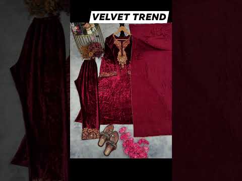 Velvet Suit . Follow Links given in description for more details or WhatsApp @9858870646