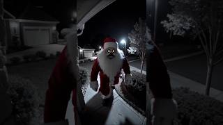 Terrifying Santa Claus caught on CCTV #scary #ai #foundfootage #horror