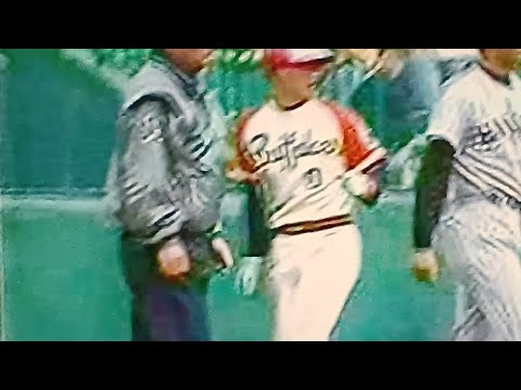 1991近鉄VS阪神オープン戦ハイライト　藤井寺球場　近鉄吉田剛走撃　阪神連敗ストップ　鳴り物禁止の藤井寺球場でトランペットを鳴らす阪神応援団