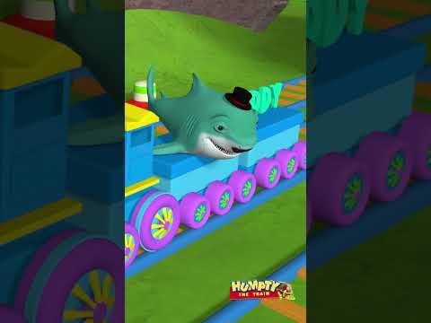 Humpty the Train with Shark Family | Baby shark with Humpty train song for kids | Nursery rhyme