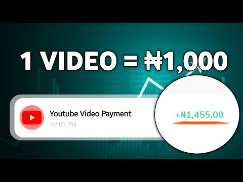 𝟭 𝗩𝗜𝗗𝗘𝗢 = ₦𝟭𝟬𝟬𝟬! Get paid to watch youtube video NO INVESTMENTS | Make Free Money Online In Nigeria