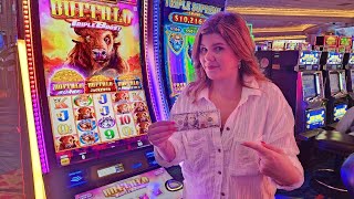 I Put $100 in a Buffalo Triple Boost Slot in Las Vegas... Here's What Happened!