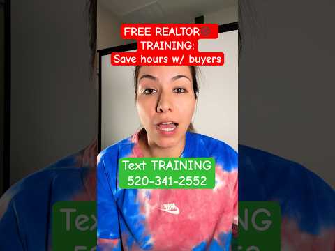 Text TRAINING 520-341-2552. Free training for any and all agents, no matter what brokerage