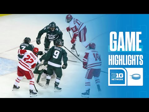 Michigan State at Wisconsin | Highlights | Big Ten Hockey | 12/07/2024