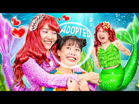 Poor Baby Doll Was Adopted By Mermaid Family - Funny Stories About Baby Doll Family