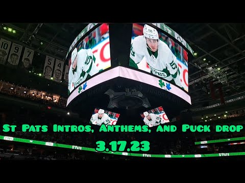 St Pats vs Hurricanes Intros, National Anthems, and Puck Drop March 17 2023 MUST WATCH