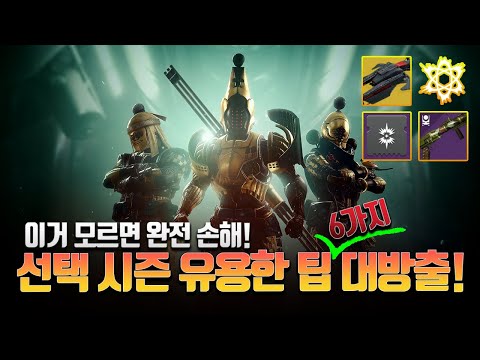 이거 모르면 완전 손해! 선택 시즌 꿀팁 6가지 대방출! [데스티니 가디언즈]