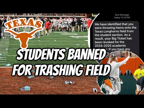 Texas fans banned for throwing trash on field at referees to change a call during the Georgia game