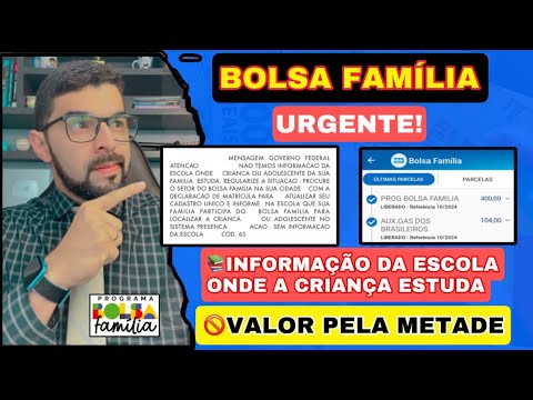 💣BOMBA! BOLSA FAMÍLIA PELA METADE E MENSAGEM DE “NÃO TEM INFORMAÇÃO DA ESCOLA ONDE A CRIANÇA ESTUDA”