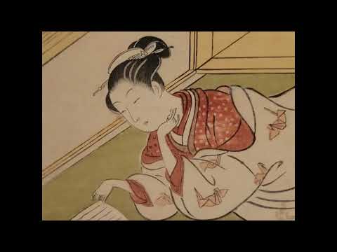 鈴木春信 SUZUKI,Harunobu(1725？-70)《寂蓮法師》中判 錦絵 一枚 江戸時代・18世紀 東京国立博物館