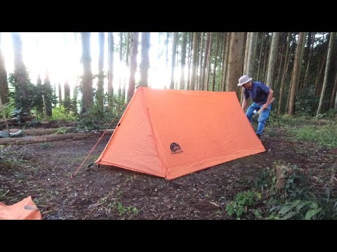 キャンプ 登山テン泊風でキャンプ場ソロキャンプ　Camping, hiking, camping, solo camping