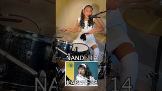 Karen Carpenter vs Nandi Bushell - Drum Solo #drumsolo