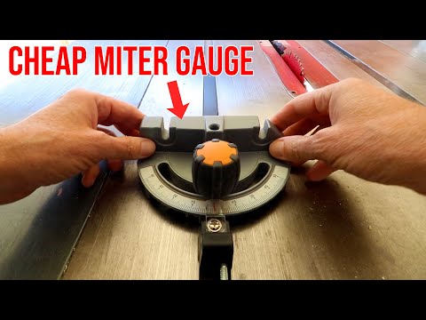 Get the most out of that horrid miter gauge that came with your tablesaw