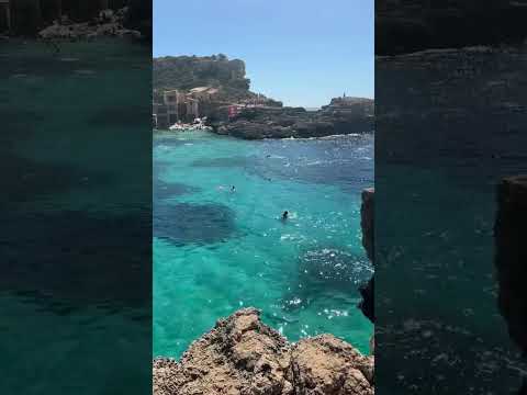 A compilation of places with crystal clear water in Palma de Mallorca#palmademallorca #cristalwater