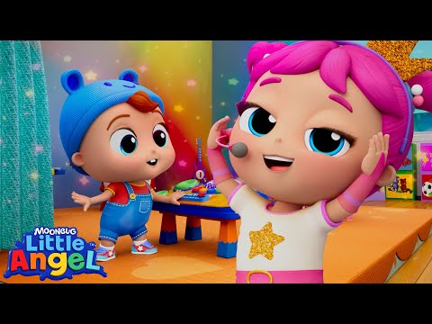 Drum Machine Toy - Dance with Baby John | Little Angel And Friends Kid Songs