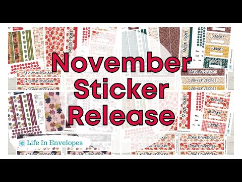 November Sticker Release /  TBM BBP Stickers / Erin Condren 7x9 and 8.5x11 Budget Kits