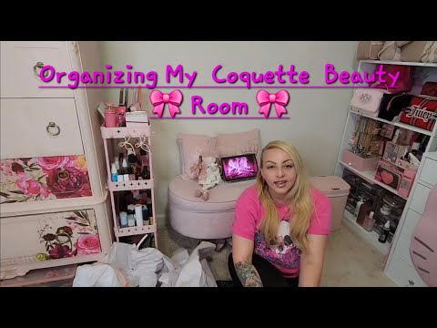 🎀Organizing My Coquette Beauty Room 🎀