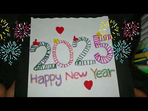 Happy New Year Card Idea/New Year Thread Card Idea/Diy-New Year Card 2025