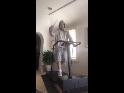 The Shape (Nick Castle) getting in shape for "Halloween Kills"