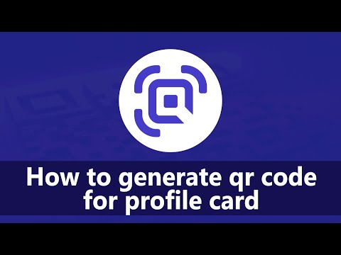 How to generate QR code for profile card