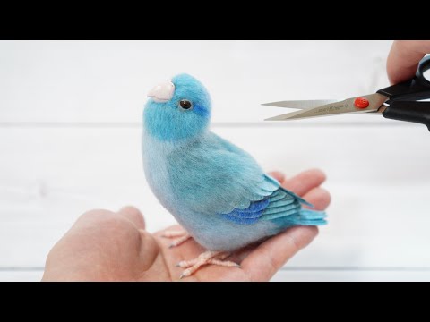 羊毛フェルトでマメルリハを作ってみました。/ How to make a parrot budgie out of wool felt.