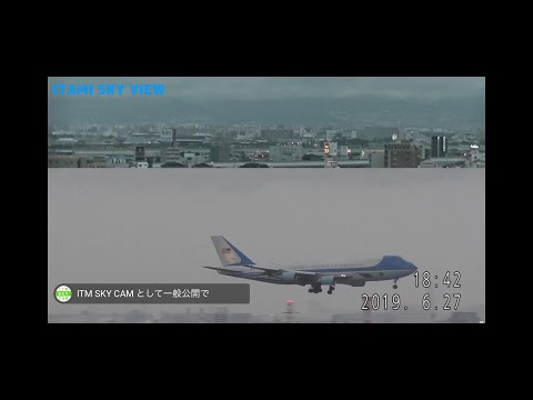 G20 Osaka Summit, Air Force One, United States 2019/6/27　伊丹空港到着