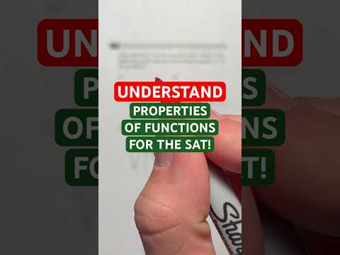 UNDERSTAND Properties of Functions for the SAT! #Shorts #SAT #math #maths #mathematics #algebra