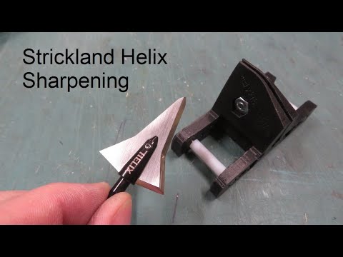 Strickland helix sharpening and sharpness evaluation