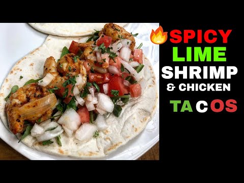 SPICY LIME SHRIMP TACOS| SHREDDED CHICKEN| Taco Tuesday|