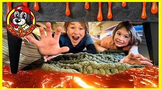 FLOOR IS LAVA 🌋 CAVES & TUNNELS Indoor Obstacle Course (CEILING & WALLS ARE LAVA TOO!)