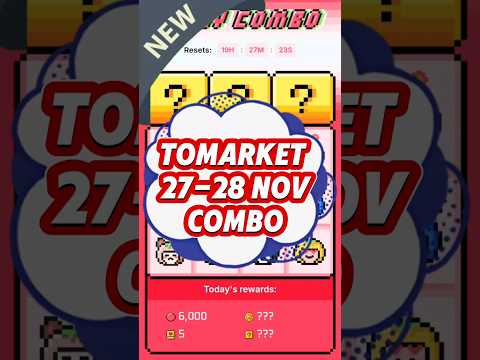 Tomarket Airdrop Combo 27 November | Tomarket Daily Combo Today | Tomarket Secret Combo Today