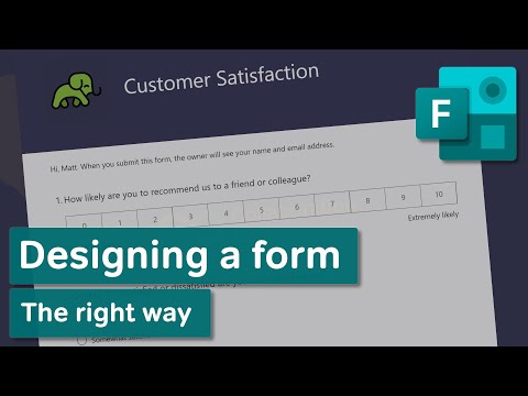 Microsoft Forms | The Right Way to Design a Questionnaire