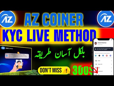 AzCoiner KYC Live Process || Az coiner KYC Kaise Karen|| Az coiner KYC Verification Complete✅Details