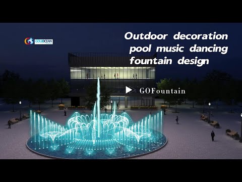 Outdoor decoration pool music dancing fountain design