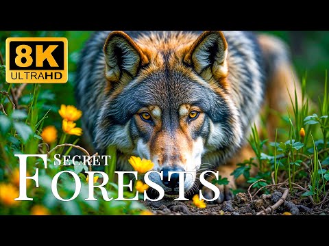 Secret Forests 8K ULTRA HD🐾Mystical Wildlife With Relaxing Nature Sounds