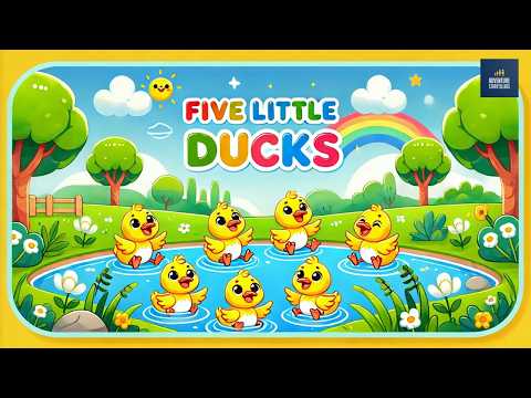 5 Little Ducks Rhyme 🦆 | Fun Counting Song for Kids | ABC, Color Song, and Toddler Dance Party