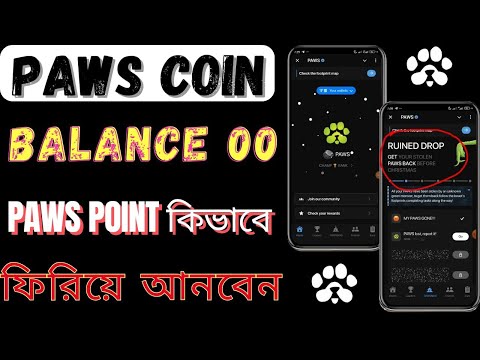 PAWS Point Zero Balance | Paws Coin কিভাবে ফিরে পাবেন | PAWS New Update | Paws Mining Airdrop | Paws