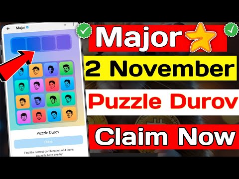 2 November Major puzzle durov Solved Today | Major Daily combo card 2 November