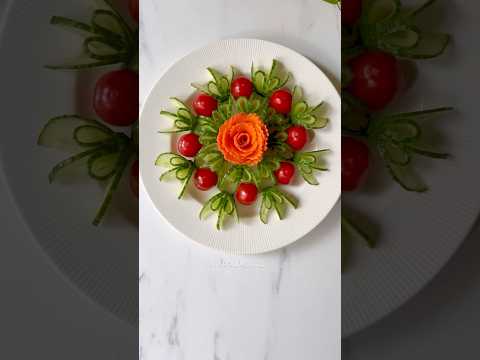 Salad Plating & Salad Arrangement 💚 Salad Design #shortsvideo