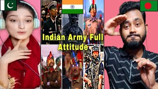 Indian _rmy Full Attitude 😈 -- _ Indian _rmy Savage Reels _ Bangladeshi reaction @ReactPro