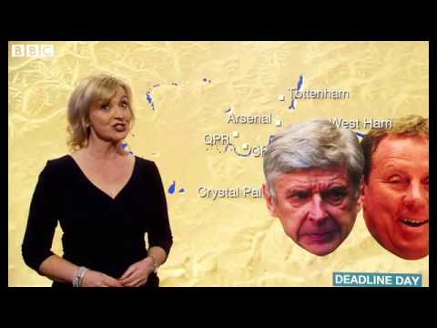 BBC Sport   Transfer Deadline Day  Carol Kirkwood weather forecast