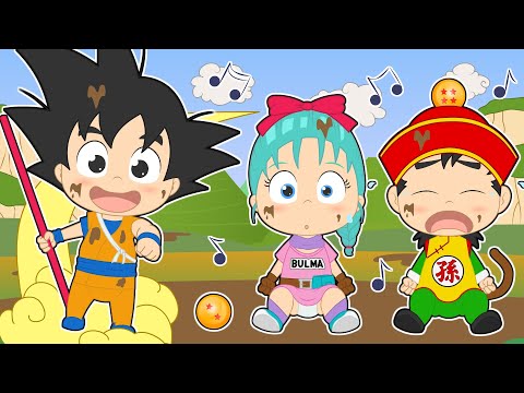 CANCIÓN CINCO BEBÉS 🥋🐉 Con Goku Bulma y ¡muchos más!